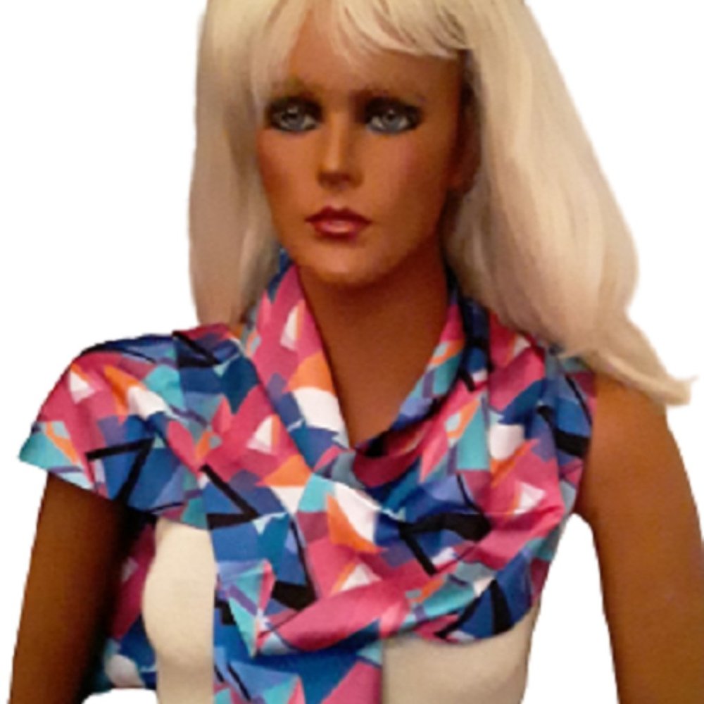 JURLEA Women Silk Scarf Fantasy Imitation Silk Printed Scarf 59" X 8 3/4" NWOT
